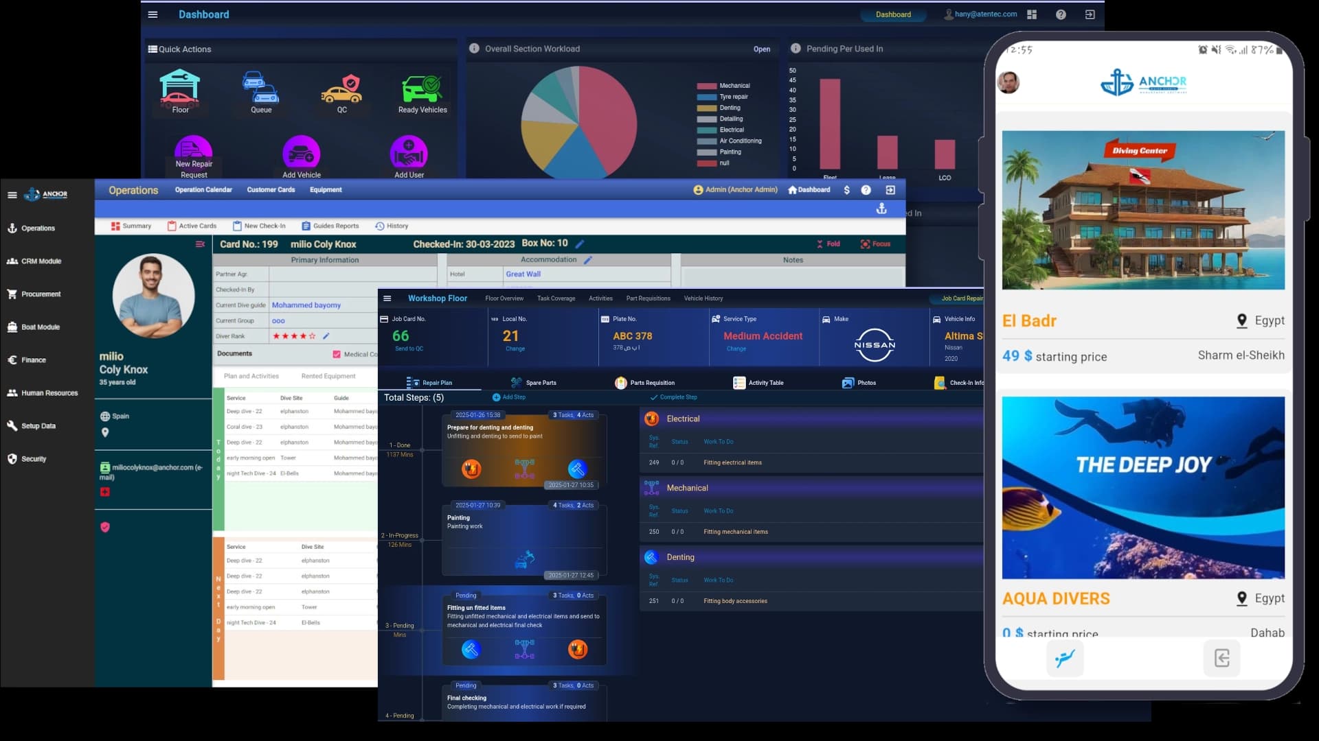 Web and mobile app samples collage